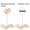 Word Welcome Laser Cut Unfinished Basswood Wall Decoration WOOD-WH0113-095-3