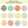 840Pcs 12 Colors Frosted Crackle Glass Beads GLAA-FS0002-17-2