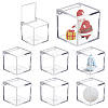 Square Transparent Plastic Candy Storage Case ODIS-WH0043-53-1