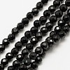 Natural Black Spinel Bead Strands X-G-A129-3mm-34-1