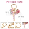 Resin & Acrylic & Faux Suede Tassel Keychain KEYC-YW00124-01-3