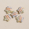 15Pcs Printed Resin Beads RESI-CJC0006-036E-1