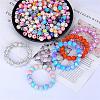 Printed Round with Deer Pattern Silicone Focal Beads SI-JX0056A-130-3