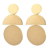 304 Stainless Steel Dangle Stud Earrings EJEW-P315-02B-G-1