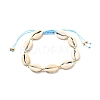 Natural Cowrie Shell Braided Bead Anklets Set for Girl Women AJEW-AN00451-01-2