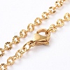 304 Stainless Steel Textured Chain Necklaces NJEW-G322-02G-2