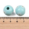 Printed Wood European Beads WOOD-G029-07D-3
