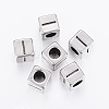 304 Stainless Steel Large Hole Letter European Beads LS-STAS-H428-01AS-I-1