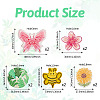10Pcs 5 Style Transparent Acrylic Pendants TACR-TA0001-32-3