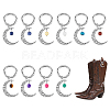 20Pcs 10 Style Tibetan Style Gemstone Bead Shoe Charms HJEW-AB00708-1