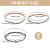 3Pcs 3 Styles Cotton with Glass & Plastic Beads Hat Bands DIY-CA0007-55-2
