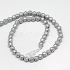 Electroplate Non-magnetic Synthetic Hematite Beads Strands G-J169C-3mm-07-2