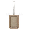 Rectangle with Word Drive Safely I Love You Wood Hanging Photo Frame HJEW-SP0001-19C-1