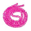 Frosted Transparent Glass Bead Strands GLAA-P065-6mm-11-5