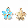 Alloy Enamel Pendants ENAM-R058-01A-2