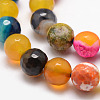 Natural Fire Crackle Agate Bead Strands G-K166-07F-10mm-16-4