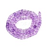 Crackle Transparent Glass Beads Strands GLAA-N062-4mm-09-3
