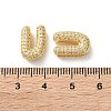 Rack Plating Brass Micro Pave Cubic Zirconia Slide Charms KK-C084-34G-U-3
