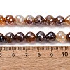 Electroplated Natural Agate Beads Strands G-B191-A07-8mm-13-5