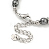 304 Stainless Steel & Synthetic Non-magnetic Hematite Round Beaded Bracelets for Women BJEW-G717-12-4