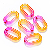 Two Tone Transparent Acrylic Linking Rings X-OACR-S036-006B-N03-3