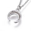 304 Stainless Steel Pendant Necklaces NJEW-L146-07-3