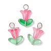 10Pcs Glass Pendants PALLOY-JF02320-01A-1
