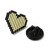 Zeld Pixel Heart Alloy Brooches JEWB-I032-05EB-03-3