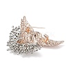 Swan Alloy Rhinestone Lapel Pins for Backpack Clothes JEWB-H032-03LGP-3