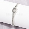 Brass Box Chain Knot 2-Strand Bracelets for Women KK-CBA68DA-17B-P-2