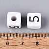 Opaque Acrylic European Large Hole Beads SACR-N020-01B-06-4