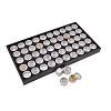 Clear Window Aluminum Flat Round Grids with Black Tray Bead Storage Containers PW-WGB9822-03-1