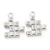 Brass Micro Pave Cubic Zirconia Charms KK-E090-36P-1