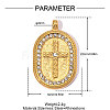 304 Stainless Steel with Crystal Rhinestone Pendants RB-OY001-16G-2