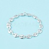 304 Stainless Steel Coffee Bean Chain Bracelet for Men Women BJEW-G669-10S-2