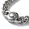 304 Stainless Steel Cuban Link Chain Necklaces NJEW-P288-21P-2