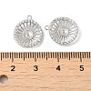 Rhodium Plated 925 Sterling Silver Peg Bail Pendants STER-M114-12P-3