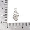 Shell Shape Brass ABS Imitation Pearl Pendants KK-I352-04C-P-3