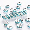 Brass Grade A Rhinestone Spacer Beads RSB035NF-13-1