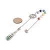 Mixed Gemstone Pointed Dowsing Pendulums PALLOY-JF02048-3