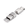 Smooth Surface 201 Stainless Steel Watch Band Clasps X-STAS-R063-61-2