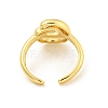 Brass Letter Open Cuff Rings for Women RJEW-G313-01G-G-3
