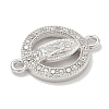 Rack Plating Brass Micro Pave Clear Cubic Zirconia Religion Virgin Mary Connector Charms X-KK-L224-094P-02-2