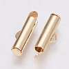 Brass Slide On End Clasp Tubes KK-Q747-11F-KC-2