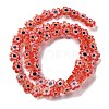 Handmade Millefiori Lampwork Beads Strands LAMP-F035-09C-2