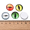 Printed Transparent Glass Cabochons GL-CBAA22A-01-4