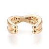 Brass Micro Pave Cubic Zirconia Cuff Earrings X-EJEW-M195-02G-2