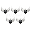 Rack Plating Alloy Glass Pendants FIND-YW0001-85A-1
