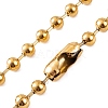 Ion Plating(IP) 304 Stainless Steel Ball Chain Necklaces for Women NJEW-G135-01B-G-2