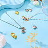 4Pcs 2 Colors Brass Locket Pendants KK-TA0001-66-6